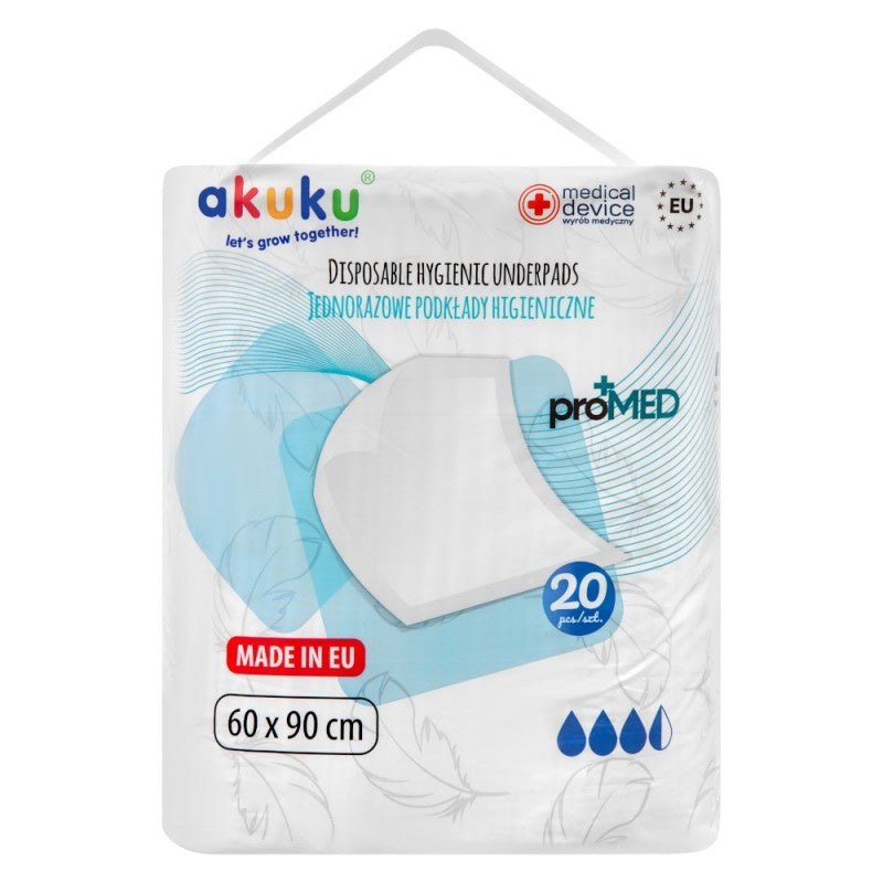 Set 20 aleze de unica folosinta Akuku Baby Promed 60x90 cm