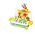 Set 258 piese, 6 in 1, Valiza cu bormasina, Multicolor