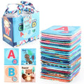 Set 26 Carduri din Panza cu Doua Fete, Model Litere, Educational, Interactiv, Saculet Inclus, Multicolor