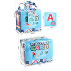 Set 26 Carduri din Panza cu Doua Fete, Model Litere, Educational, Interactiv, Saculet Inclus, Multicolor