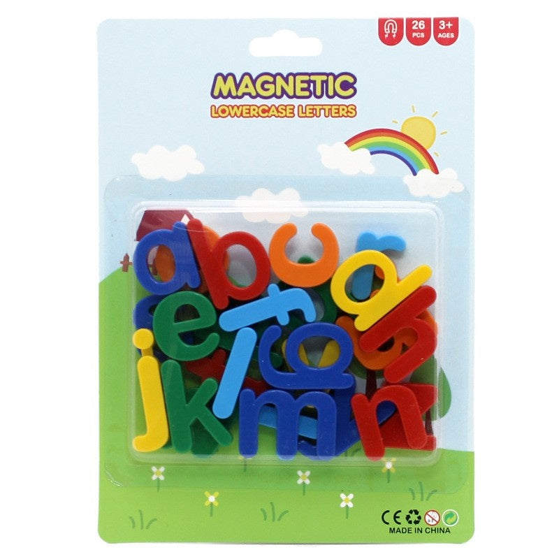 Set 26 Litere, Magnetice, pentru Frigider, din Plastic, +3 Ani, 13 x 18 x 14 cm, Multicolor
