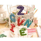 Set 26 Magneti de Frigider pentru Copii, Model Alfabet A-Z, Figurine Amuzante, din Lemn, Multicolor