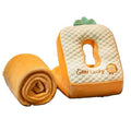 Set 2in1 Patura Microfibra si Perna din Spuma, pentru Birou, Calatorii, Pauze, Model Paine, Microfibra, 1x1.7 m, 30x35x30 cm, Maro