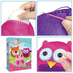 Set 3 Piese Creatie Perna pentru Copii Model Bufnita/Vulpe/Iepure, Dream Kids