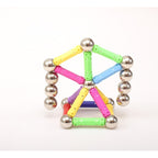 Set 308 Piese Betisoare Magnetice, din Plastic/Magnet, +3 Ani, Multicolor