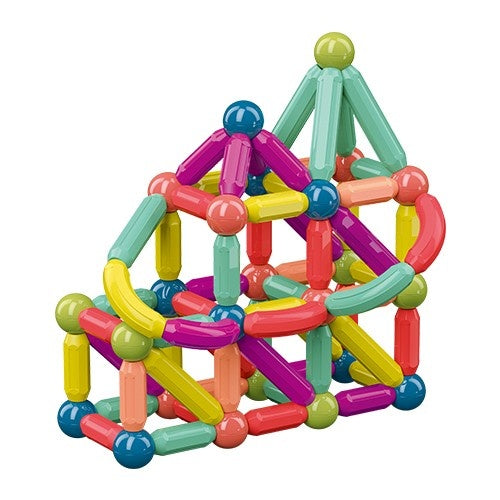 Set 36 piese magnetice de constructie, Forme geometrice, Multicolor