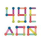 Set 36 piese magnetice de constructie, Forme geometrice, Multicolor