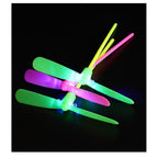 Set 4 Jucarii Libelula Zburatoare, Distractive pentru Copii, Aruncatoare Manuale din Plastic, cu Lumini, Multicolor