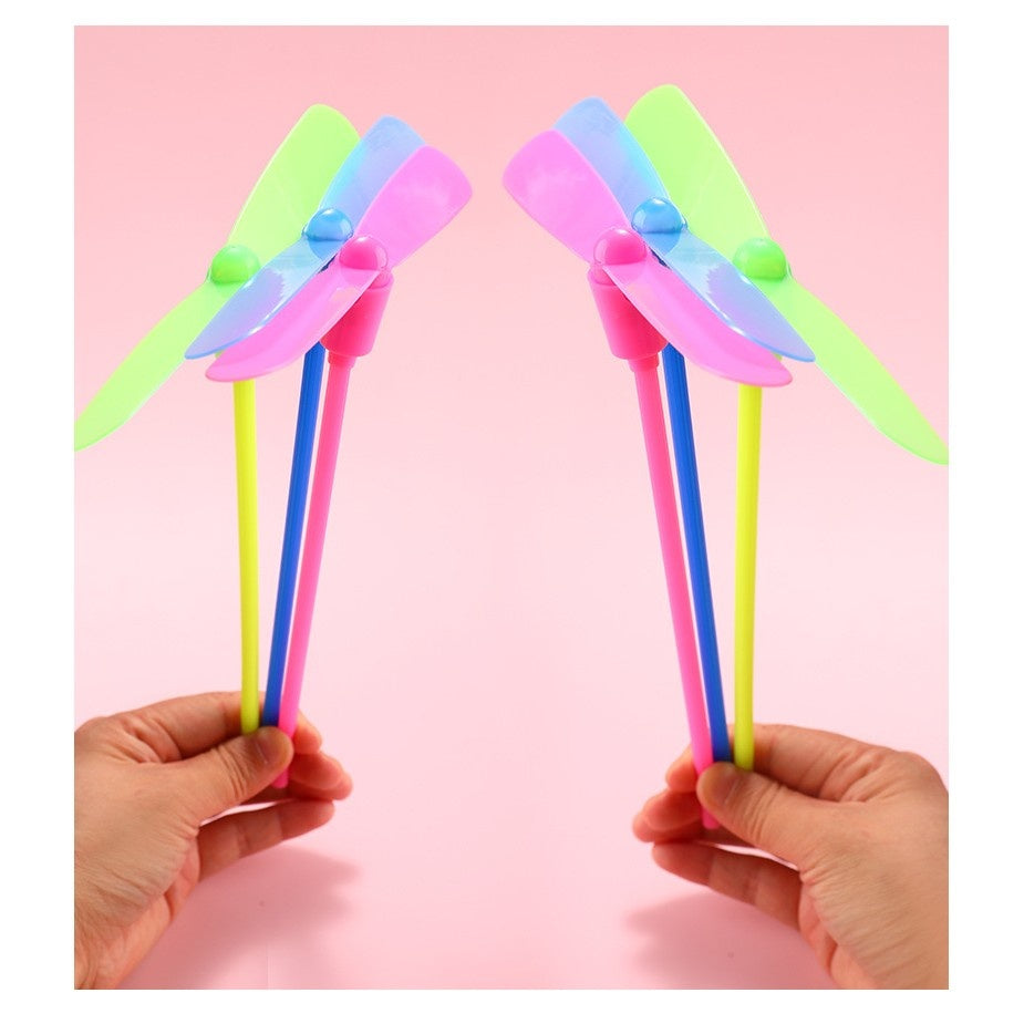 Set 4 Jucarii Libelula Zburatoare, Distractive pentru Copii, Aruncatoare Manuale din Plastic, cu Lumini, Multicolor