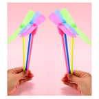 Set 4 Jucarii Libelula Zburatoare, Distractive pentru Copii, Aruncatoare Manuale din Plastic, cu Lumini, Multicolor