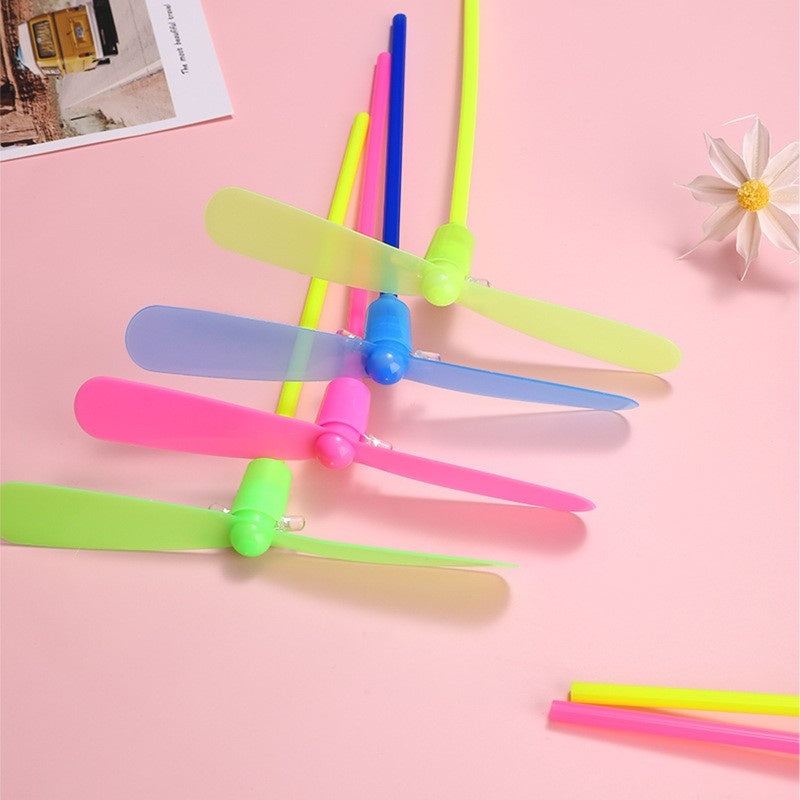 Set 4 Jucarii Libelula Zburatoare, Distractive pentru Copii, Aruncatoare Manuale din Plastic, cu Lumini, Multicolor