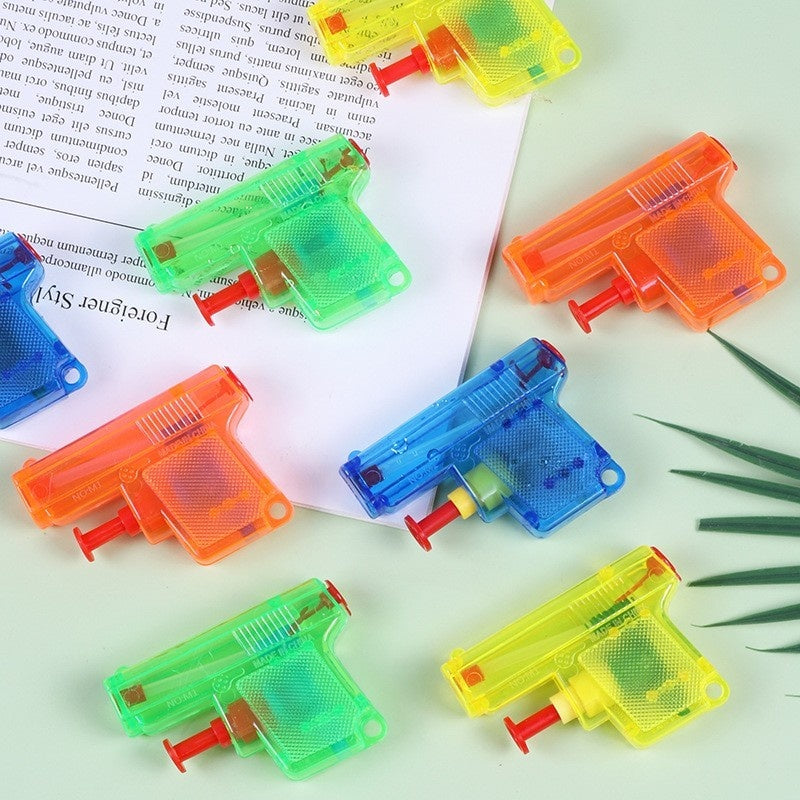 Set 4 Mini Pistoale cu Apa, Jucarii de Vara, pentru Copii, 4 Culori Transparente Random