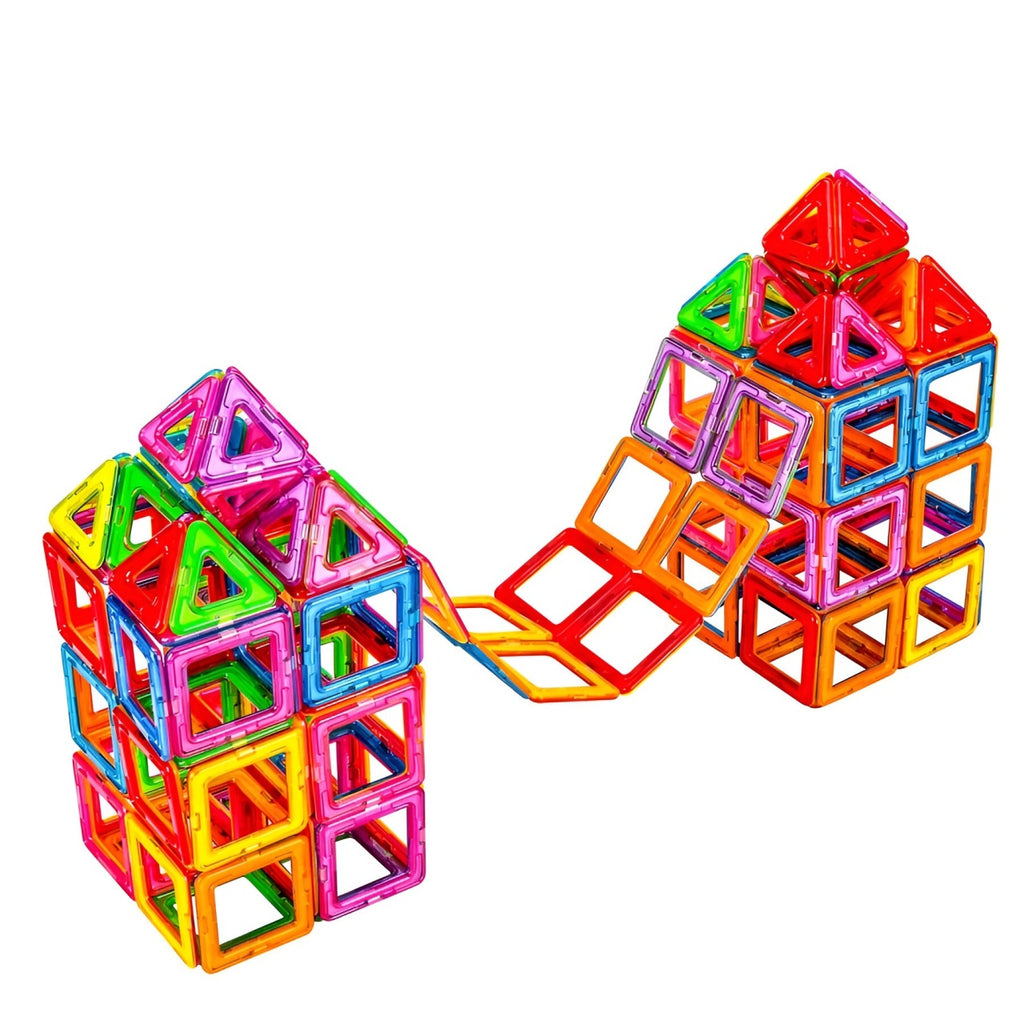 Set 40 Piese Magnetice de Constructie, 3 Ani, Multicolor