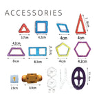 Set 40 Piese Magnetice de Constructie, 3 Ani, Multicolor