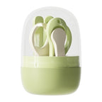 Set 4in1 de Ingrijire Unghii pentru Bebelusi, Cutie de Depozitare Tip Borcan, 0-6 Ani, 10 x 7 x 6 cm, Verde