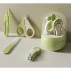 Set 4in1 de Ingrijire Unghii pentru Bebelusi, Cutie de Depozitare Tip Borcan, 0-6 Ani, 10 x 7 x 6 cm, Verde