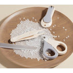 Set 4in1 de Ingrijire Unghii pentru Bebelusi, Cutie de Depozitare Tip Borcan, 0-6 Ani, 10 x 7 x 6 cm, Alb/Gri