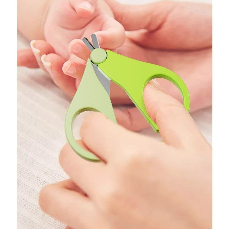 Set 4in1 de Ingrijire Unghii pentru Bebelusi, Cutie de Depozitare Tip Cerb, 0-6 Ani, 11 x 6 x 11 cm, Verde