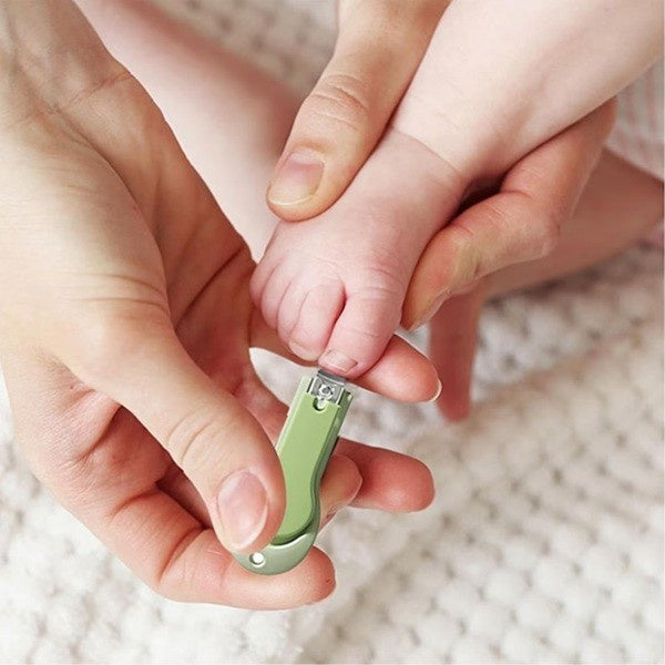 Set 4in1 de Ingrijire Unghii pentru Bebelusi, Cutie de Depozitare Tip Cerb, 0-6 Ani, 11 x 6 x 11 cm, Verde