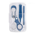Set 4in1 de Ingrijire Unghii pentru Bebelusi, Cutie de Depozitare Transparenta, 0-6 Ani, 13.6x8x2 cm, Albastru Marin