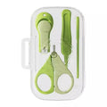 Set 4in1 de Ingrijire Unghii pentru Bebelusi, Cutie de Depozitare Texturata, 0-6 Ani, 13.6x8x2 cm, Verde