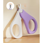 Set 4in1 de Ingrijire Unghii pentru Bebelusi, Cutie de Depozitare Transparenta, 0-6 Ani, 13.6x8x2 cm, Mov
