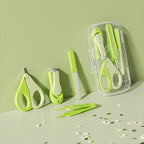 Set 4in1 de Ingrijire Unghii pentru Bebelusi, Cutie de Depozitare Texturata, 0-6 Ani, 13.6x8x2 cm, Verde