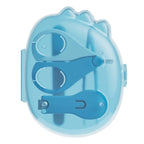 Set 4in1 de Ingrijire Unghii pentru Bebelusi, Cutie de Depozitare Dinozaur Transparent, 0-6 Ani, 11.5 x 9 x 3 cm, Albastru