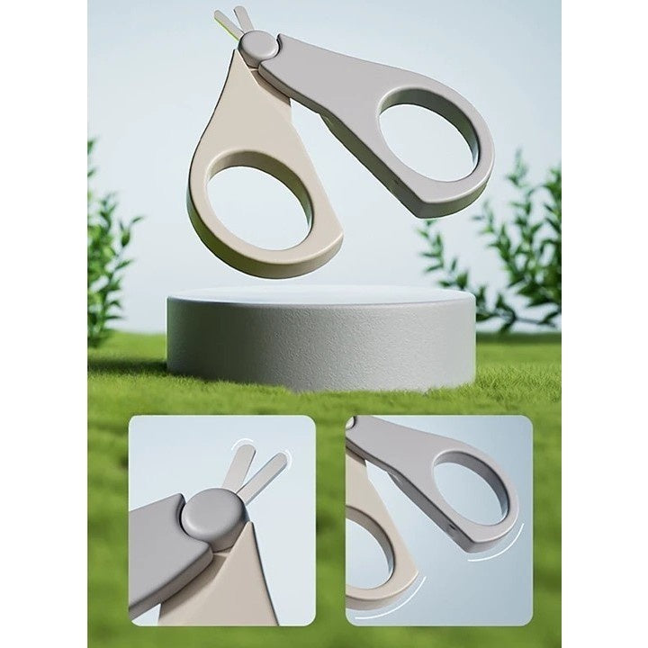 Set 4in1 de Ingrijire Unghii pentru Bebelusi, Cutie de Depozitare Dinozaur Transparent, 0-6 Ani, 11.5 x 9 x 3 cm, Bej