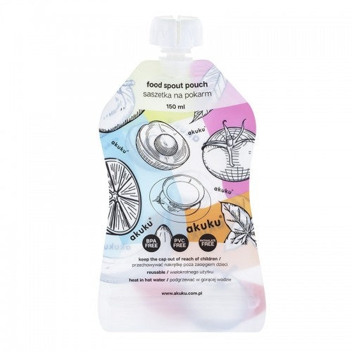 Set 5 pungi reutilizabile Akuku pentru alimente 150 ml