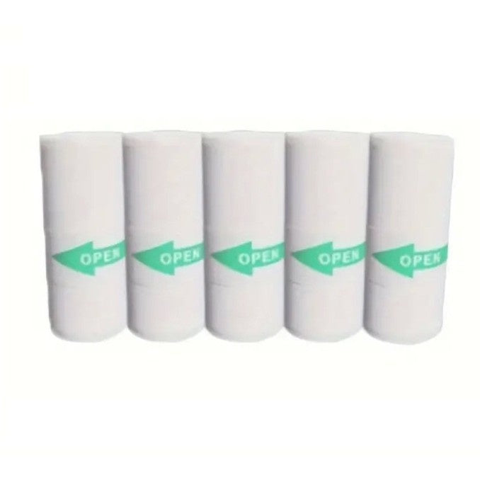 Set 5 Role de Hartie Termica Autocolanta, pentru Mini Imprimanta Foto Portabila, Alb
