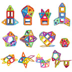 Set 60 Piese Magnetice de Constructie, Piese Mari, Magnetic Blocks, Forme Geometrice, 3 Ani, Multicolor