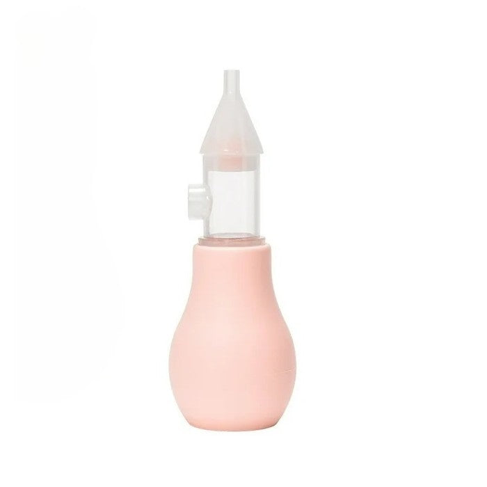 Set Aspirator Nazal pentru Copii, Manual, Anti-Reflux, cu Pompita, Usor de Curatat, Varf din Silicon, 11.2x4cm, Roz