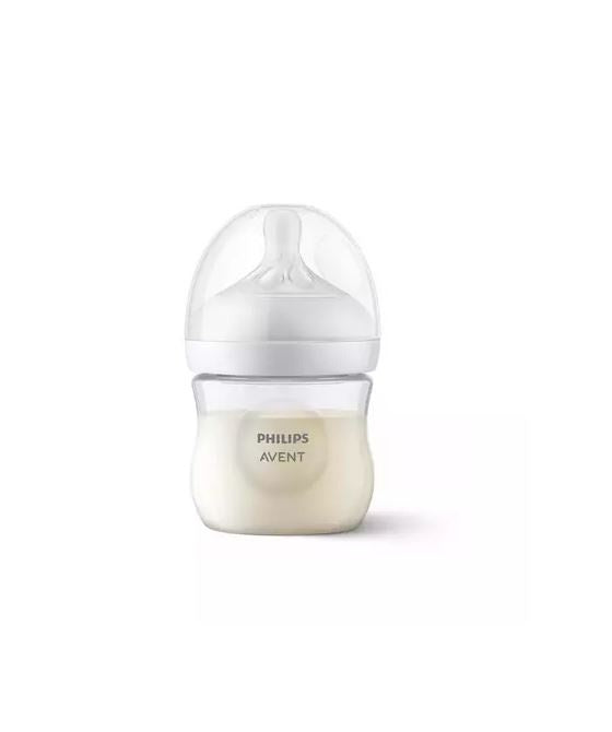 Set biberoane PHILIPS AVENT Natural Response flux mediu, 1 luna+, 260ml + Biberon cu debit lent pentru 0 - 3 luni, 125ml