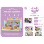 Set Casa de papusi, magazin de inghetata, cu mobilier si figurine
