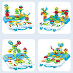 Set Constructie Bormasina Magica cu Servieta, 310 Piese, Albastru, Piese Multicolore, Plastic, 31x46 cm