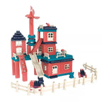 Set constuctii, Casa si curte, 251 piese, Multicolor
