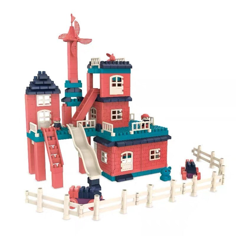 Set constuctii, Casa si curte, 251 piese, Multicolor