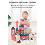 Set constuctii, Casa si curte, 251 piese, Multicolor