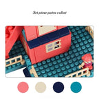 Set constuctii, Casa si curte, 251 piese, Multicolor