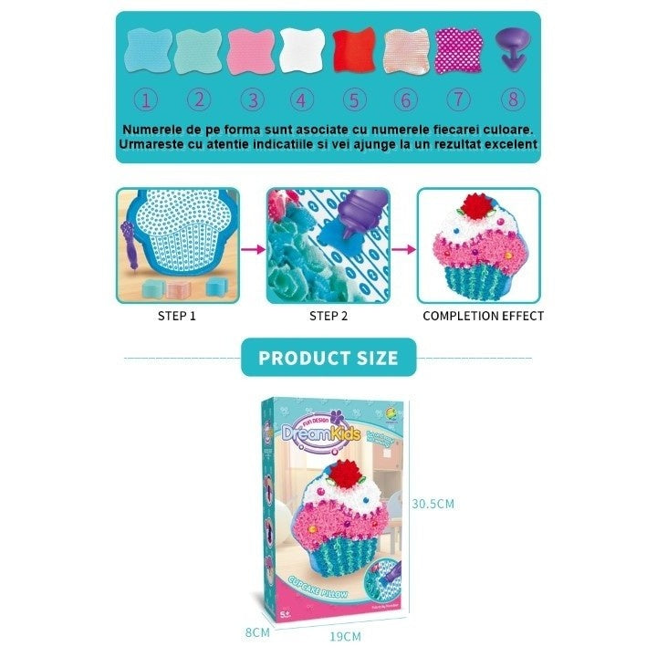 Set Creatie Perna pentru Copii Model Briosa, Dream Kids