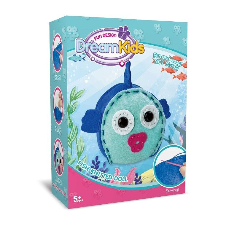 Set Creatie Perna pentru Copii Model Peste, Dream Kids