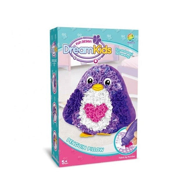 Set Creatie Perna pentru Copii Model Pinguin, Dream Kids