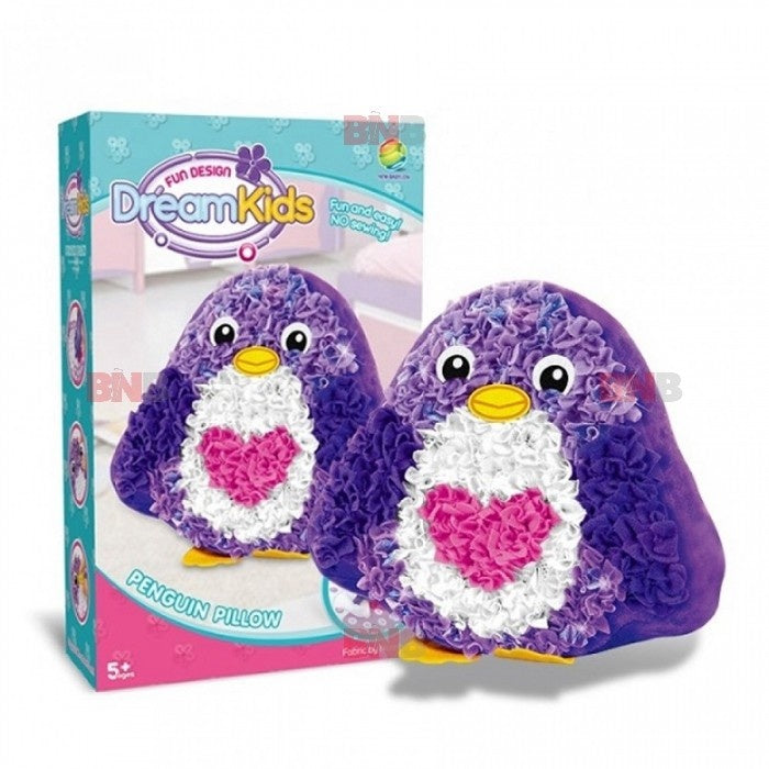 Set Creatie Perna pentru Copii Model Pinguin, Dream Kids