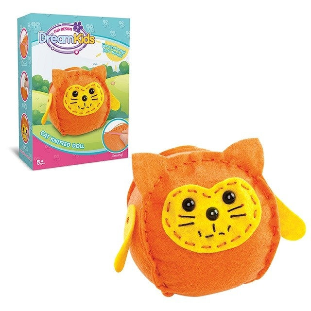 Set Creatie Perna pentru Copii Model Pisica, Dream Kids