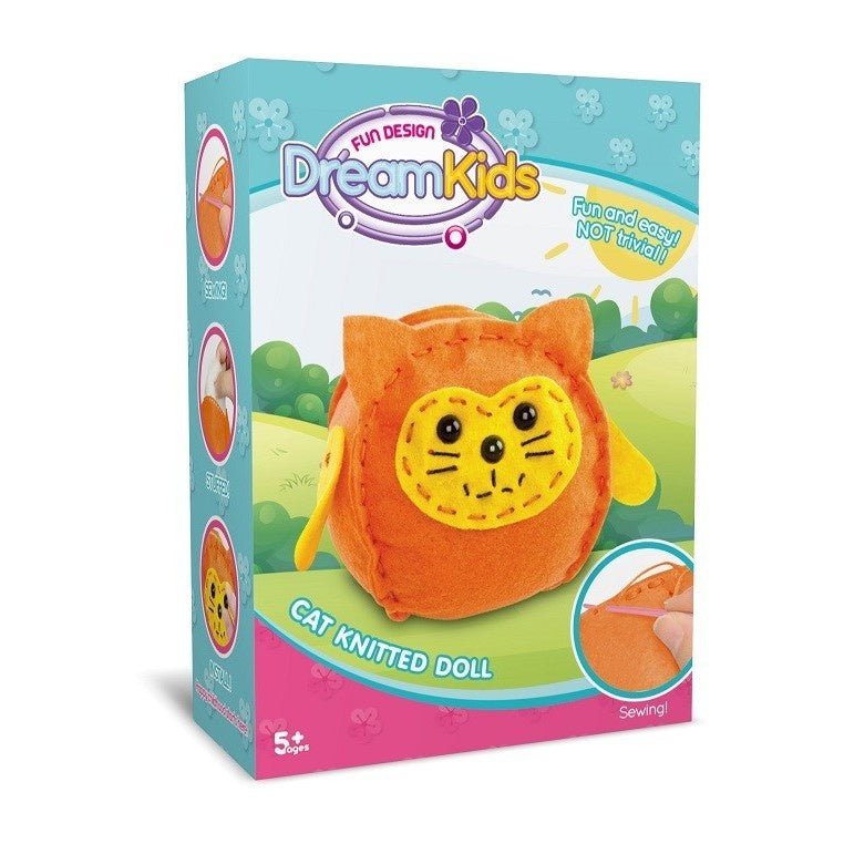 Set Creatie Perna pentru Copii Model Pisica, Dream Kids