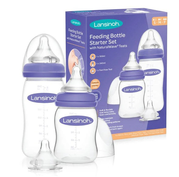 Set de biberoane cu tetina NaturalWave, 160 ml + 240 ml, Lansinoh