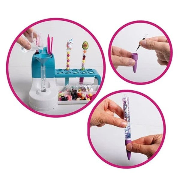 Set de Creatie, Stiloul Magic, +6 Ani, peste 50 de Accesorii, Laborator de Creatie Pixuri, 34 x 31 x 8 cm, Multicolor
