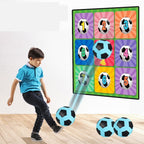 Set de Fotbal Joc Recreativ Pentru Copii, Minge cu Scai, Plansa din Material textil, 150 x 150 cm, Model Trofeu, Multicolor