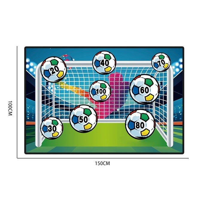 Set de Fotbal Joc Recreativ pentru Copii, Minge cu Scai, Poarta din Material Textil, 150 x 100 cm, Multicolor